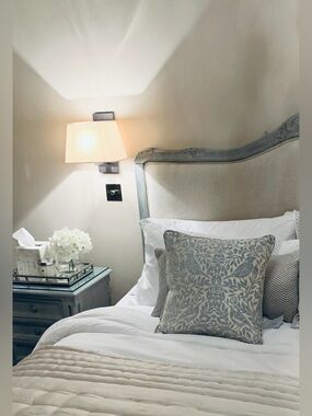 Blue Bird Botanical Throw Pillow Neutral Home Decor Accent Cushion